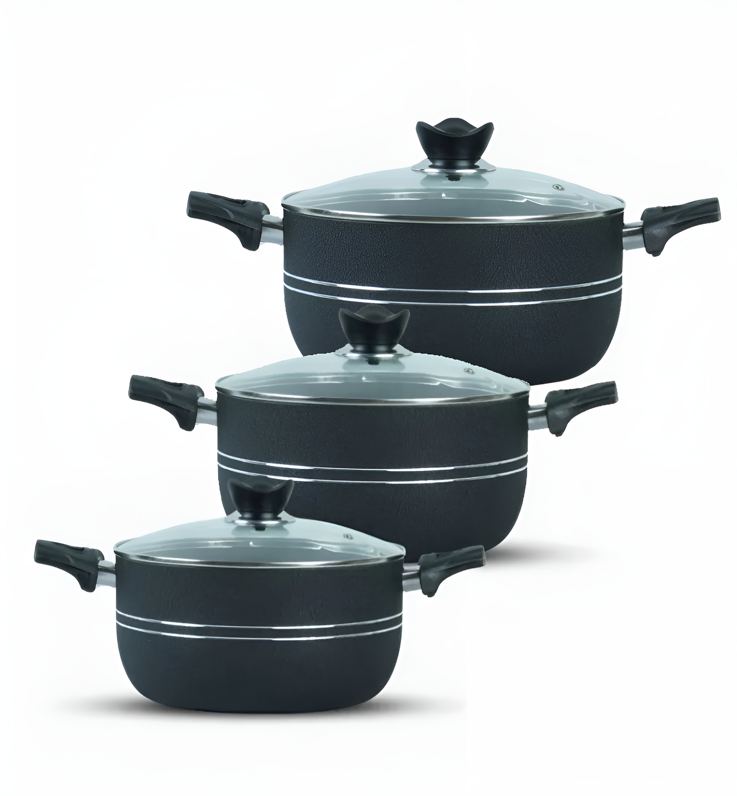 Super Gift Pack- GLASS LID - Non-Stick set 18-Piece